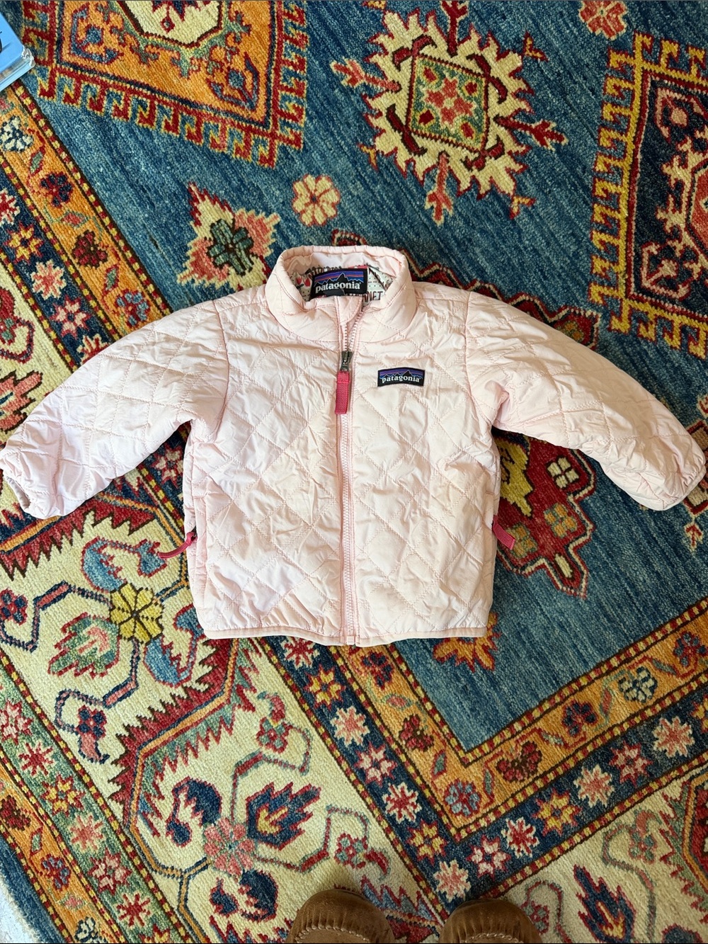 Patagonia Kids Light Pink Quilted Puffer Jacket